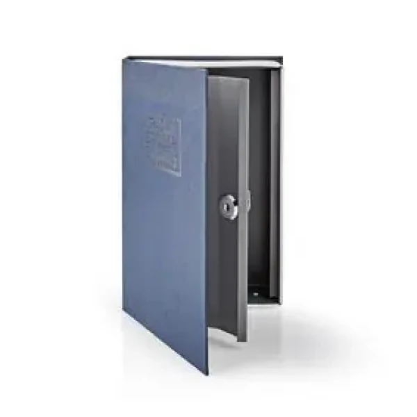 Nedis Trezor modro-stříbrná / Book Safe / Zámek / Vnitřní / Střední / Vnitřní objem: 1.6 l / 2x klíč (BOOKSEDM01BU)