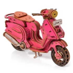 Little Story 3D dřevěná skládačka Sting Scooter růžový