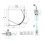 POLYSAN - FORTIS čtvrtkruhová sprchová zástěna 1000x900x2000, pravá FL5090R