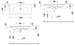 DURAVIT - Viu Umyvadlo 103x49 cm, s přepadem, s otvorem pro baterii, WonderGliss, bílá 23441000001