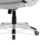 Kancelářská židle, šedá látka, kříž plast stříbrný, houpací mechanismus