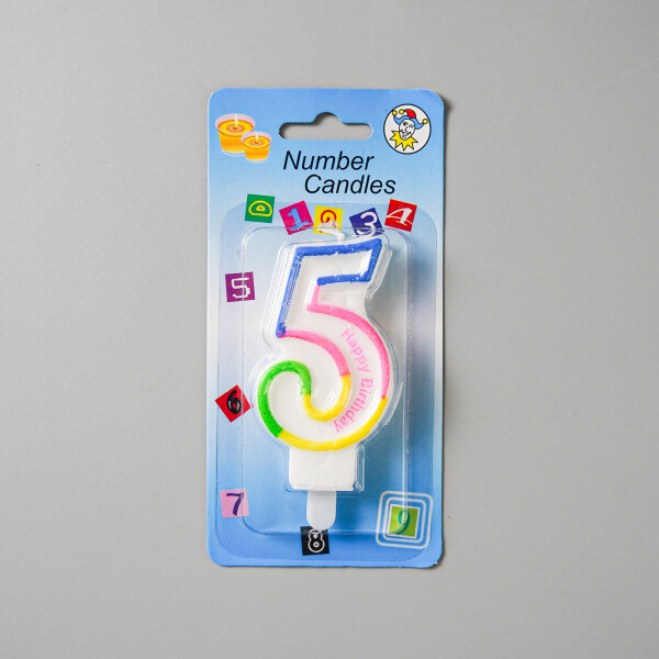 Dortová svíčka duhová č.5