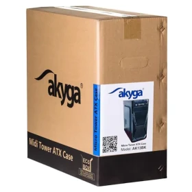 Akyga AK13BK černá / Skříň / Micro Tower / ATX / USB 3.2 Gen 1 / bez zdroje (AK13BK)