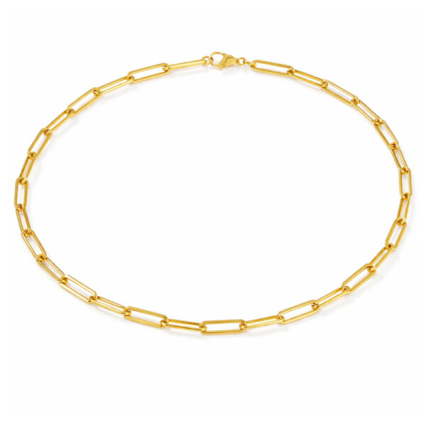 Náhrdelník Alice Gold z chirurgické oceli – řetízkový design, Zlatá 42 cm