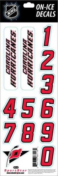 Sport Star Samolepky na helmu Carolina Hurricanes NHL Decals White Retro
