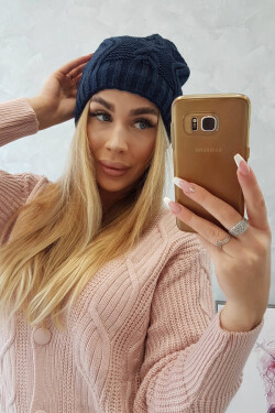 Fleecová čepice Sylwia K244 navy blue UNI