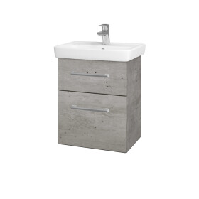 Dřevojas - Umyvadlová skříňka GO SZZ2 50 - D01 Beton / Úchytka T03 / D01 Beton 148058C