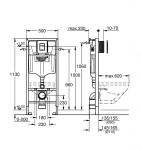 GROHE - Solido Set předstěnové instalace, klozetu Edge Ceramic a sedátka softclose, tlačítko Even, chrom 39817000