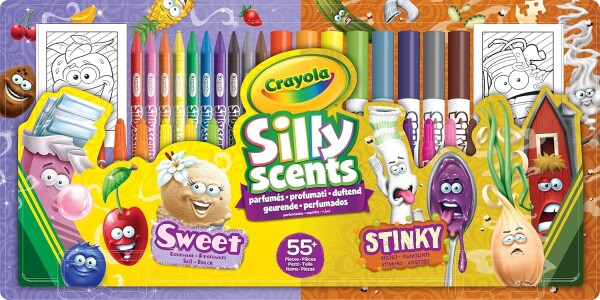 Crayola Crayola, 04-0642, Silly Scents, sada pastelek a popisovačů s vůní, 58 ks 1636812