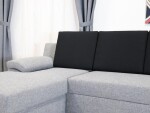 Nábytek VACULÍK Sedačka s otomanem PETRA - rozkládací + úložný prostor VARIANTA PROVEDENÍ: (š): 255 cm - opěry STANDART (48 cm)