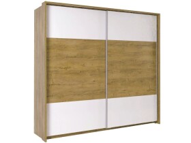 Šatní skříň Latika Barva korpusu: Bílá /Dub - riviera, Rozměry: 230 cm
