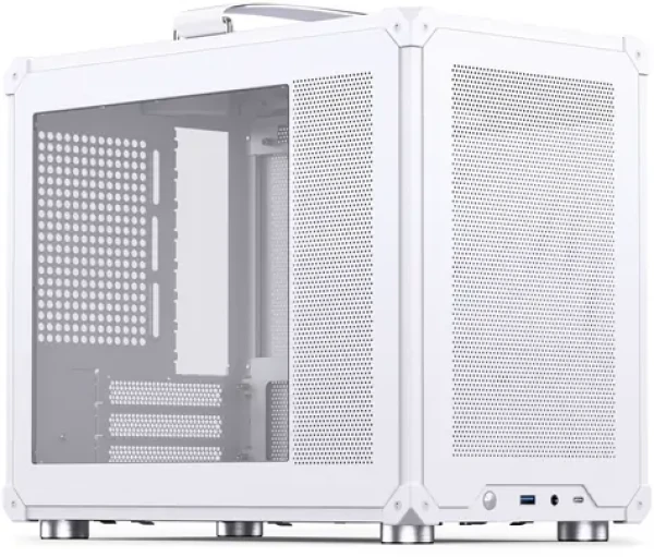 Jonsbo C6 MAX bílá / Počítačová skříň / Micro-ATX / Tvrzené sklo (C6MAXWHITE)
