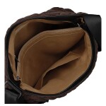 Dámská prošívaná crossbody kabelka s třásněmi Yana, tmavě hnědá