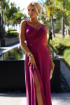 Dámské šaty 299-19 CHIARA - NUMOCO fuchsiová XXL