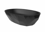 Umyvadlo na desku SAT Meda 56x37 cm černá mat bez otvoru pro baterii, bez přepadu SATME5637C SATME5637C