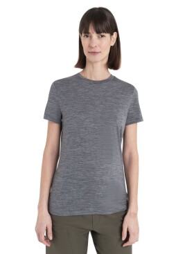 Dámské merino triko krátký rukáv ICEBREAKER Wmns 150 Tech Lite III SS Tee, Gritstone Heather-013 velikost: L