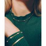 LUNICA Stříbrný perlový náhrdelník GOLD 1009