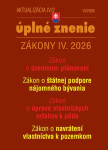 Aktualizácia IV/2 2026 – Stavebný zákon – územné plánovanie