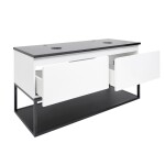 Koupelnová skříňka s krycí deskou SAT B-Way 119x30x45 cm bílá lesk BWAY120WZF BWAY120WZF