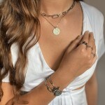 Ocelový náhrdelník Juliana, chirurgická ocel, choker, Stříbrná 41 cm