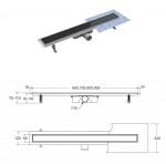 BESCO - Odtokový žlab VIRGO BLACK - Rozměr A - 70 ZLOL70VBL