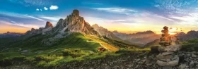 Trefl - Puzzle - Panoramatické puzzle Passo di Glau, Dolomity