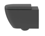 DURAVIT - Happy D.2 Závěsné WC, Rimless, WonderGliss, antracit 22220989001