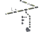 Roh variabilní 91-179° GuttaKROP - antracit, š. 135 mm, d. vnitřní 70 mm, d. vnější 240 mm