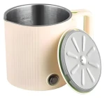 Cestovní elektrická konvice 2v1 béžová / Turistická konvice / 0,8 l / 600 W / skládací madlo (MR-009-BEIGE)