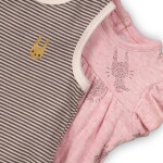 Dívčí set, body a šaty, Minoti, CROWN 4, růžová - 80/86 | 12-18m