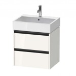 DURAVIT - Ketho.2 Umyvadlová skříňka 55x58x46 cm, 2 zásuvky, lesklá bílá K25275022220000