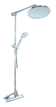 SLEZAK-RAV - Vodovodní baterie sprchová TERMOSTATICKÁ s hlavovou a ruční sprchou, Barva: chrom, Rozměr: 150 mm TRM81.5/5