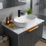 REA - Koupelnová sestava nábytku s deskou Marti 60cm Grey REA-M0031