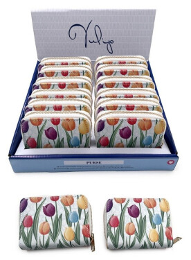 Malá peněženka se zipem - Tulipány