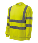 HV Essential mikina unisex fluorescenční žlutá 2XL