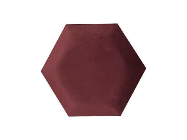 Čalouněný nástěnný panel Riwiera, Hexagon 6×15 cm (vínová, kód barvy 59)