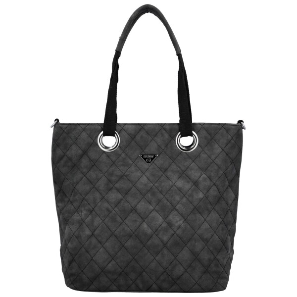 Trendy dámská koženková kabelka na rameno Priscila, černá