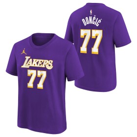 Dětské tričko Los Angeles Lakers NBA Luka Dončić #77 Player T-Shirt Fialová (YOUTH)
