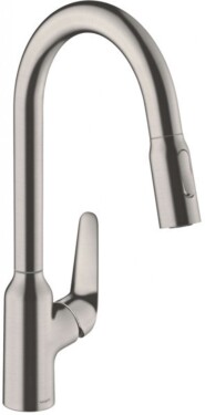 HANSGROHE - Focus M42 Dřezová baterie M4216-H220 s výsuvnou sprškou, vzhled nerezu 71820800