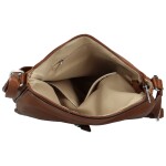 Trendy dámská koženková crossbody kabelka Samira, hnědá