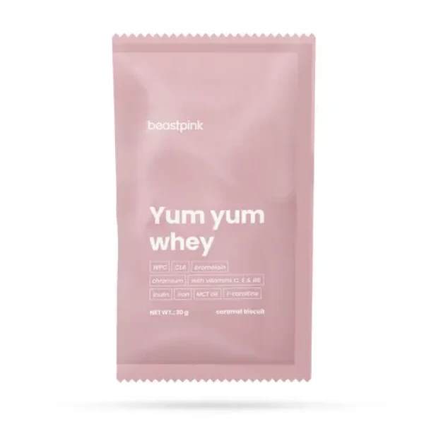 Yum Yum Whey - BeastPink (karamelová sušenka, 30 g) (62863-8-30g-caramelbiscuit)