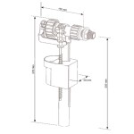 CERSANIT - NAPOUŠTĚCÍ VENTIL K MODLU AQUA/ ASTRA K99-0147