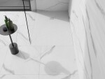 MEXEN/S - Stone+ obdélníková sprchová vanička 140 x 90, bílá, mřížka bílá 44109014-W