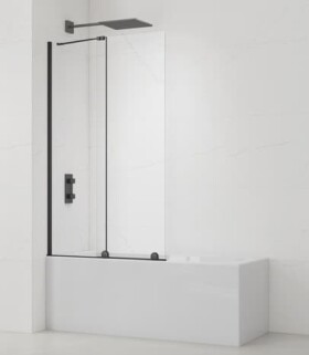 Vanová zástěna SAT Walk-In Xmotion 150x117,5 cm černá SATWIXMVZ150C SATWIXMVZ150C