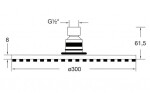 STEINBERG - 100 Hlavová sprcha, průměr 30 cm, kartáčovaný nikl 100 1688 BN