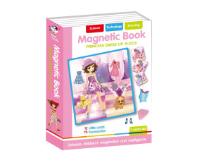 Magnetická kniha skládačky princezny 85 ks