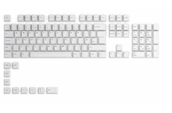 Glorious PC Gaming Race GPBT Keycaps - 115 PBT, ISO, UK, Arctic White GLO-KC-GPBT-W-UK