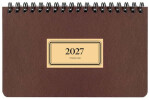 Diář 2027 týdenní na šířku RETRO, černý
