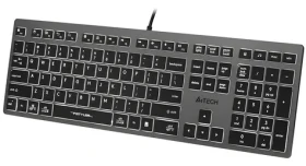 A4tech Fstyler FX60H šedá / Drátová klávesnice / membránová / bílé podsvícení / 2× USB / 150 cm (A4TKLA47125)