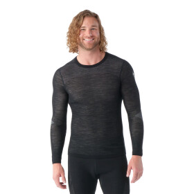 Pánské merino triko dlouhý rukáv SMARTWOOL Men's Intraknit Thermal Merino Base Laye, Black/White velikost: M